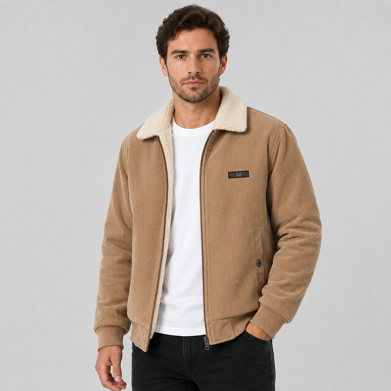 Montviro | Men's Corduroy Jacket Warm Fleece Lined Classic Winter Style