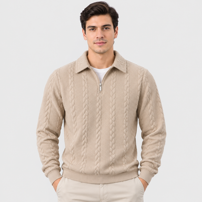 Montviro | Men's Quarter-Zip Sweater – Knit Pullover for Fall & Winter