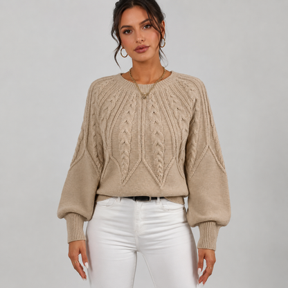 Montviro | Women's Plus Size Sweater – High Stretch Knit Fall Winter Pullover