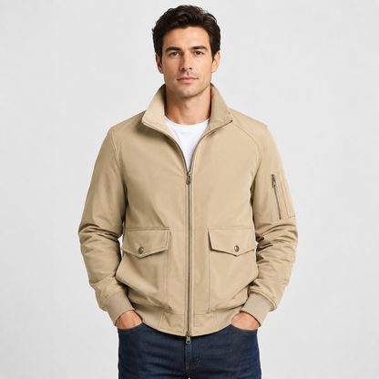 Montviro | Men's Bomber Jacket – Thickened Woven Fabric, Regular Fit