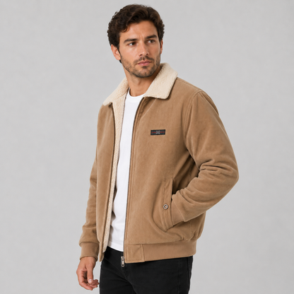 Montviro | Men's Corduroy Jacket Warm Fleece Lined Classic Winter Style