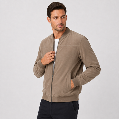 Montviro | Men's Jacket Stand Collar Regular Fit Zip-Up Casual
