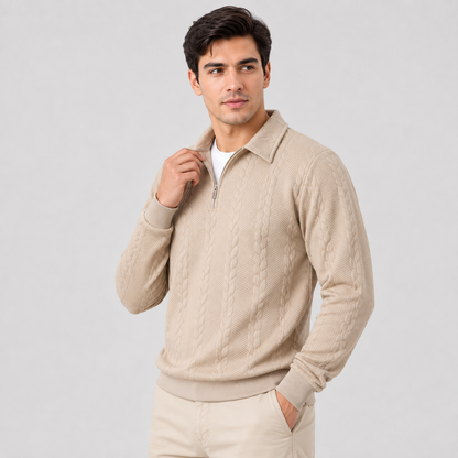 Montviro | Men's Quarter-Zip Sweater – Knit Pullover for Fall & Winter