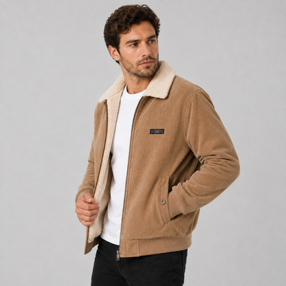 Montviro | Men's Corduroy Jacket Warm Fleece Lined Classic Winter Style