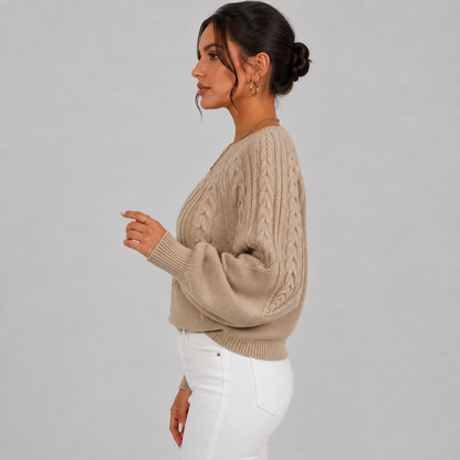 Montviro | Women's Plus Size Sweater – High Stretch Knit Fall Winter Pullover
