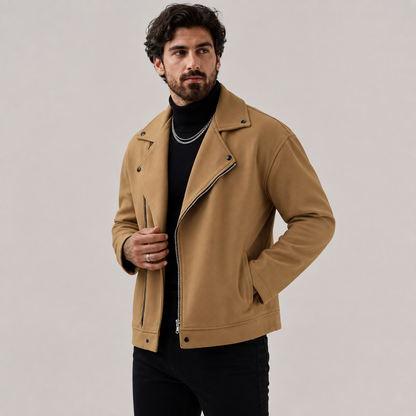 Montviro | Men’s Fleece Jacket Lapel Collar Regular Fit Casual
