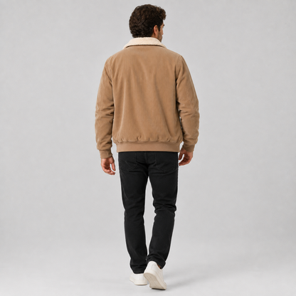 Montviro | Men's Corduroy Jacket Warm Fleece Lined Classic Winter Style