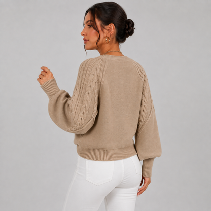 Montviro | Women's Plus Size Sweater – High Stretch Knit Fall Winter Pullover