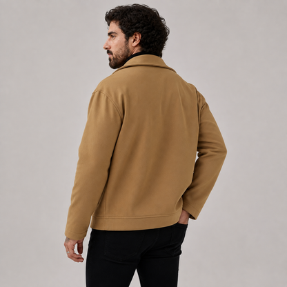 Montviro | Men’s Fleece Jacket Lapel Collar Regular Fit Casual