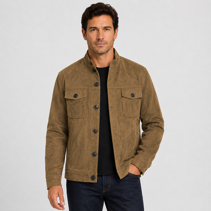 Montviro | Men's Casual Jacket Stand Collar Button Front