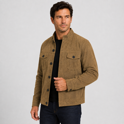 Montviro | Men's Casual Jacket Stand Collar Button Front
