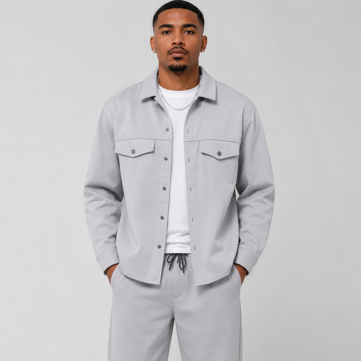 Montviro | Men's Knit Jacket & Pants Set, Regular Fit, Smart Casual