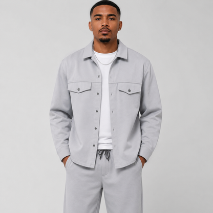 Montviro | Men's Knit Jacket & Pants Set, Regular Fit, Smart Casual