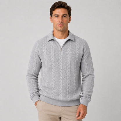 Montviro | Men's Quarter-Zip Sweater – Knit Pullover for Fall & Winter