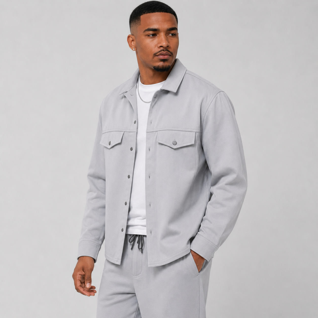 Montviro | Men's Knit Jacket & Pants Set, Regular Fit, Smart Casual