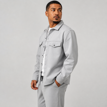 Montviro | Men's Knit Jacket & Pants Set, Regular Fit, Smart Casual