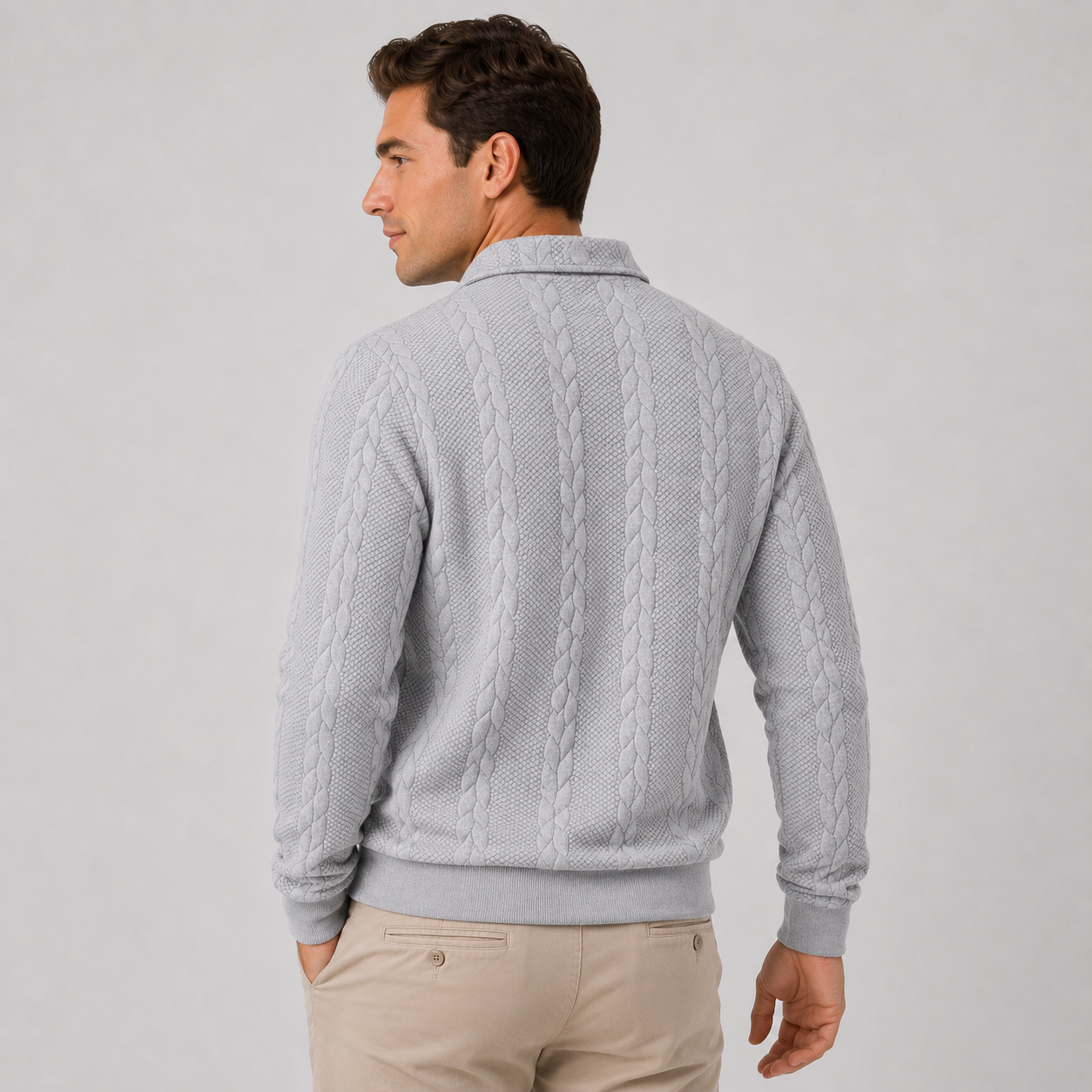 Montviro | Men's Quarter-Zip Sweater – Knit Pullover for Fall & Winter