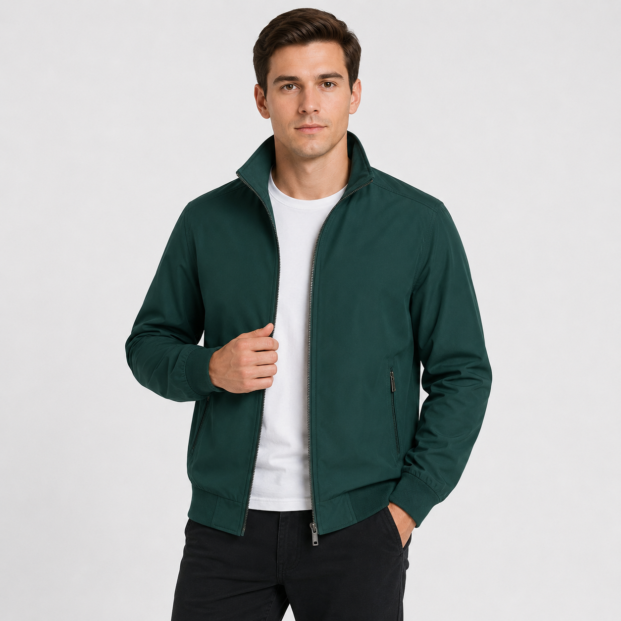 Montviro | Men's Lightweight Autumn Jacket – Zip-Up Stand Collar