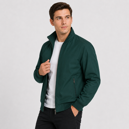 Montviro | Men's Lightweight Autumn Jacket – Zip-Up Stand Collar