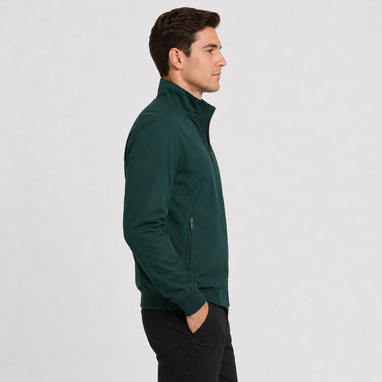 Montviro | Men's Lightweight Autumn Jacket – Zip-Up Stand Collar