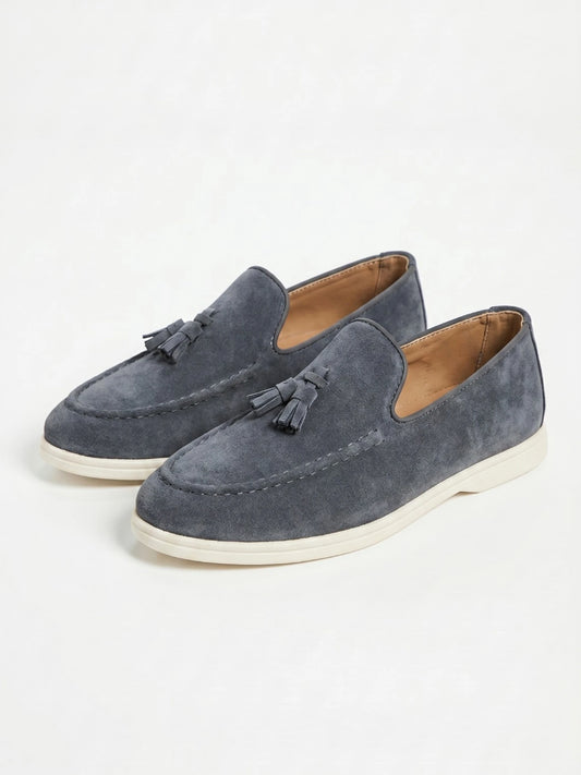 Montviro | Men's Tassel Slip-On Loafers – Suede Feel Business Casual Style