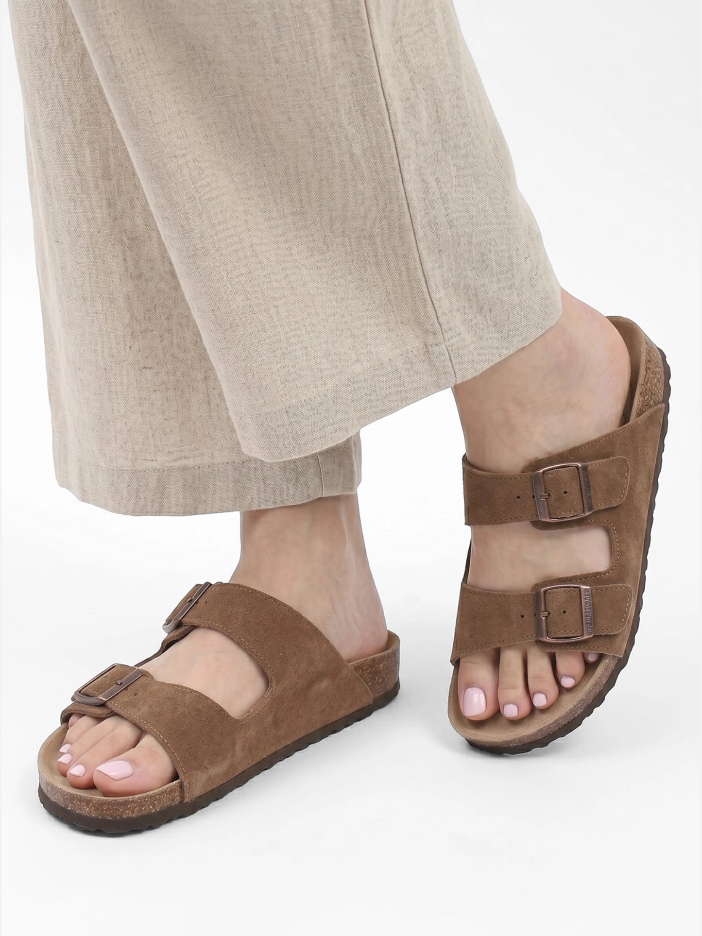 Montviro | Women’s Double Buckle Cork Sandals – Everyday Comfort Style