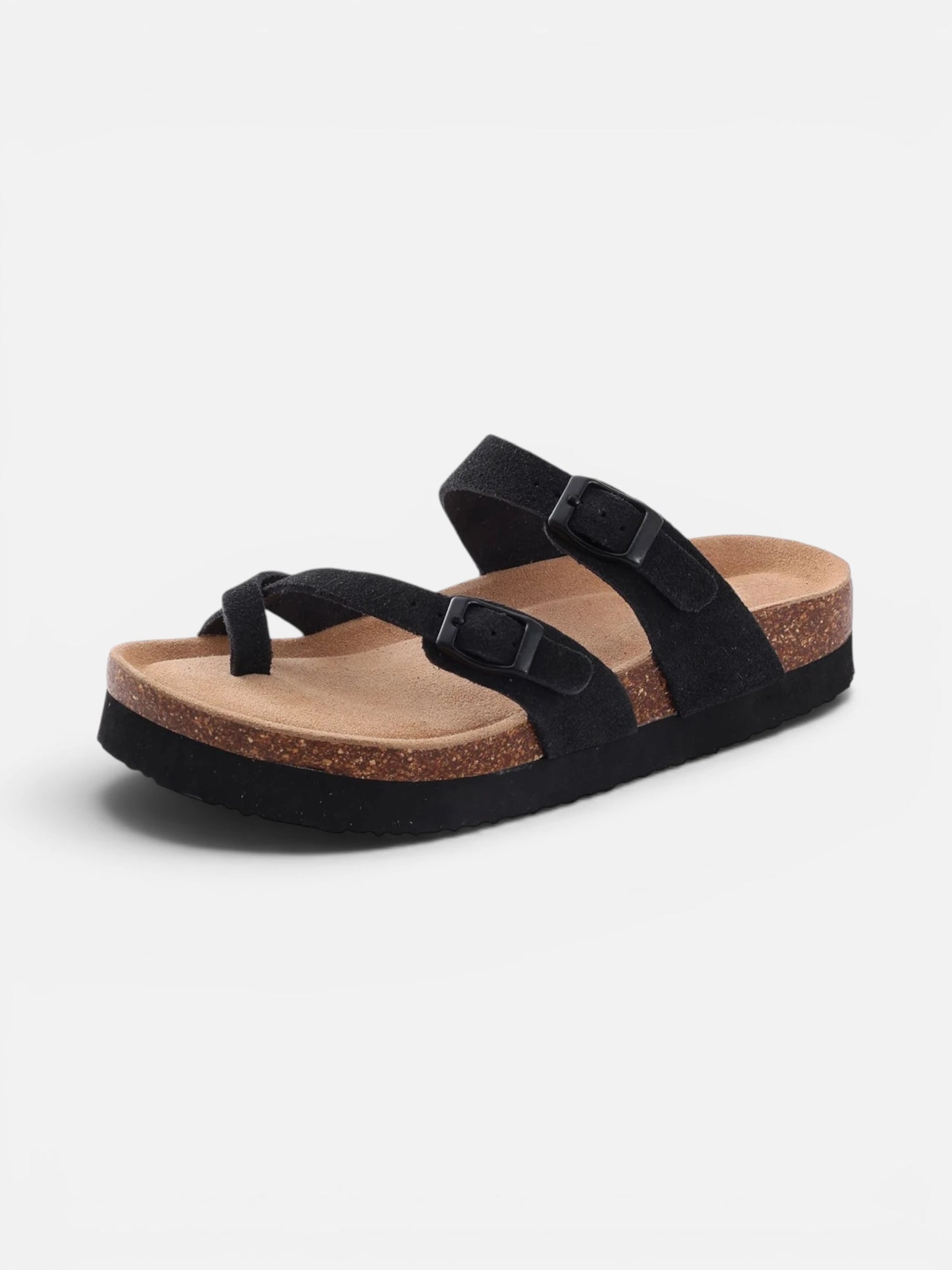 Montviro | Women’s Double Buckle Cork Sandals – Everyday Comfort Style