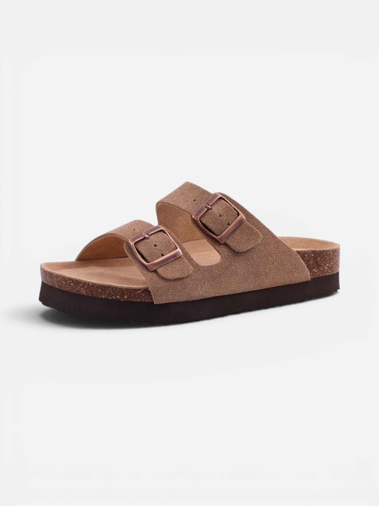 Montviro | Women’s Double Buckle Cork Sandals – Everyday Comfort Style