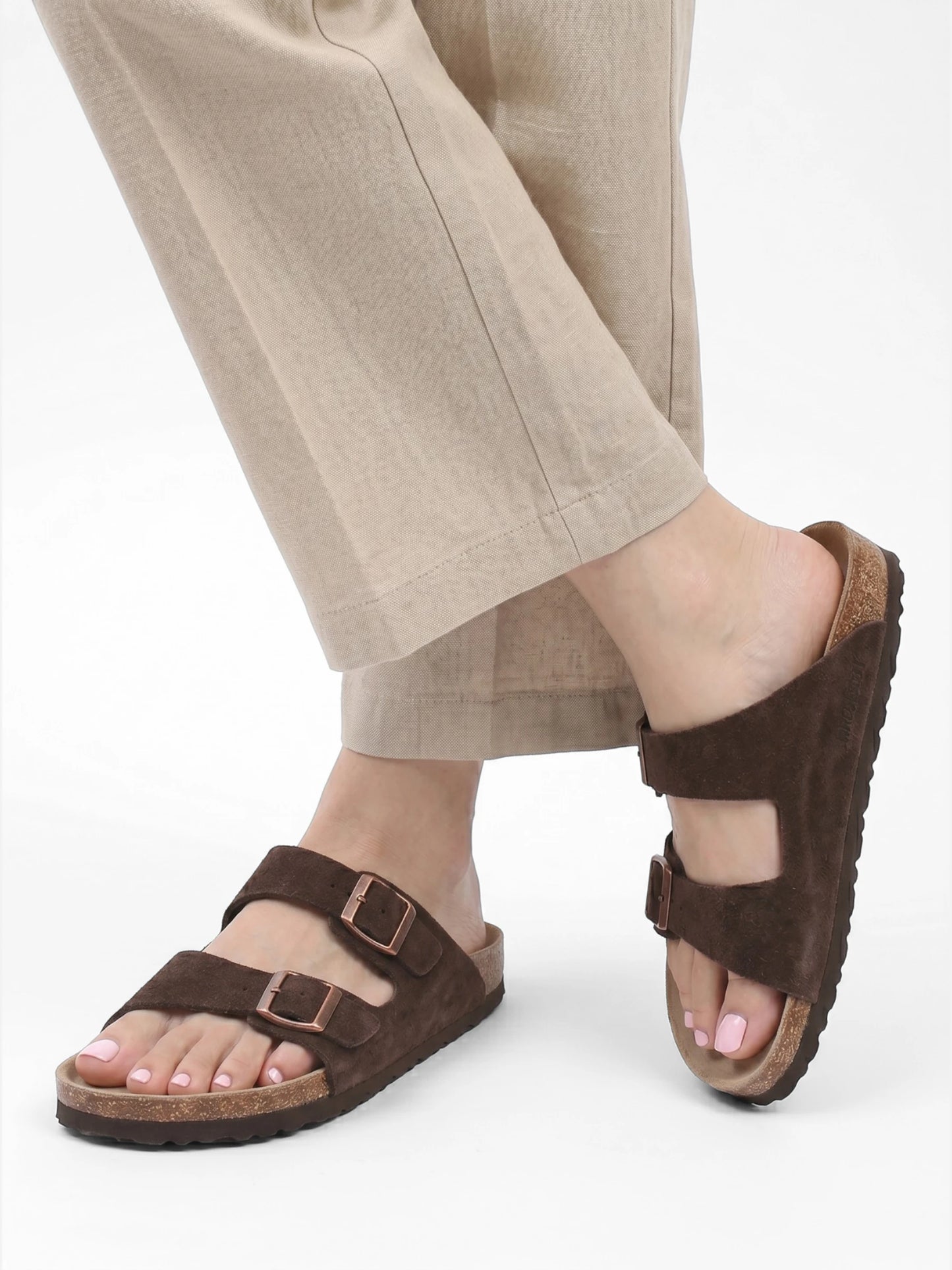 Montviro | Women’s Double Buckle Cork Sandals – Everyday Comfort Style
