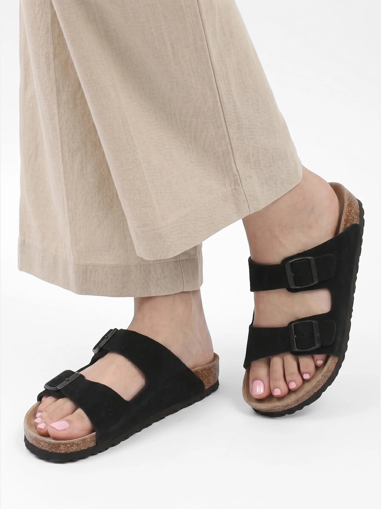 Montviro | Women’s Double Buckle Cork Sandals – Everyday Comfort Style