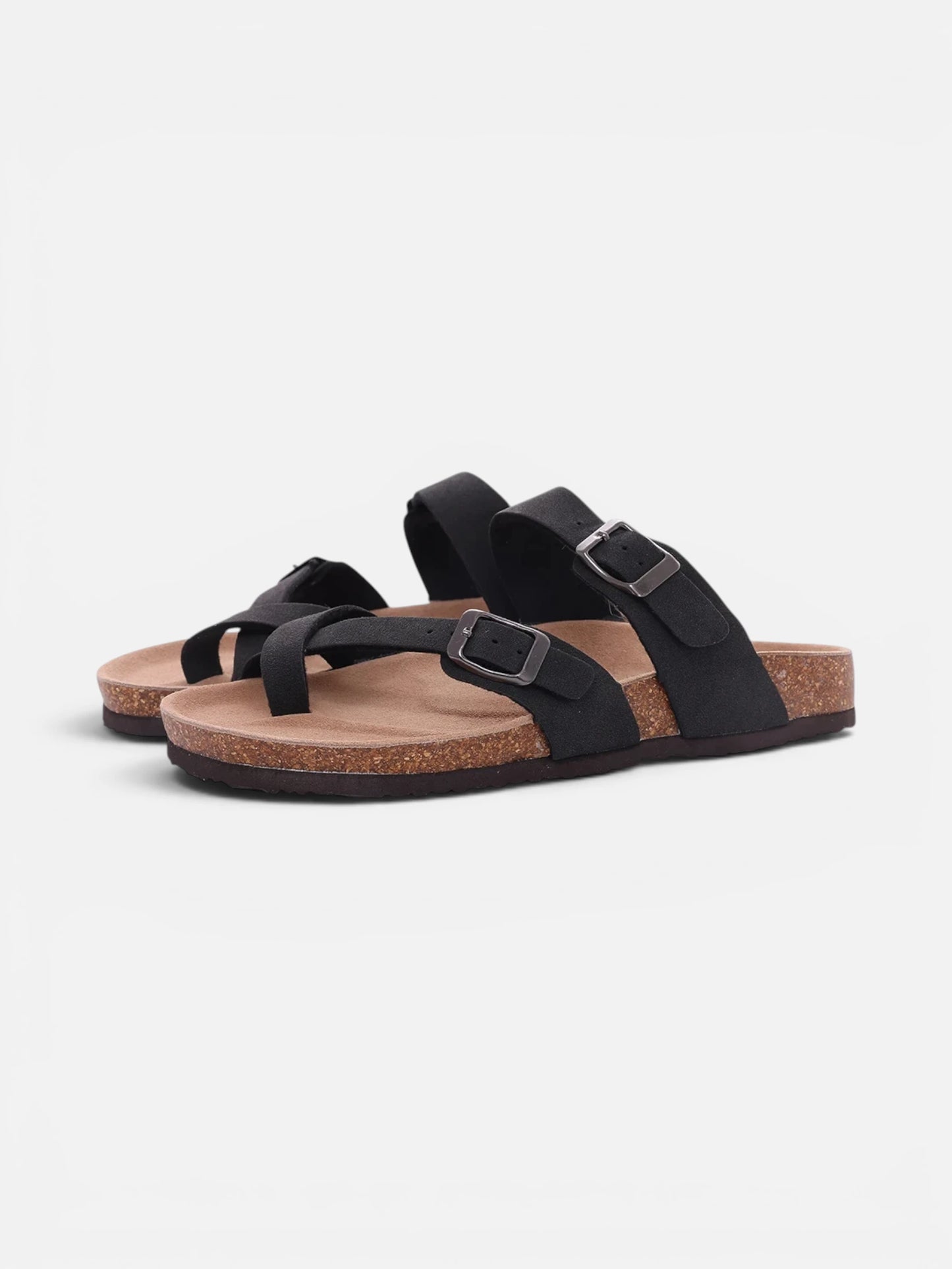 Montviro | Women’s Double Buckle Cork Sandals – Everyday Comfort Style