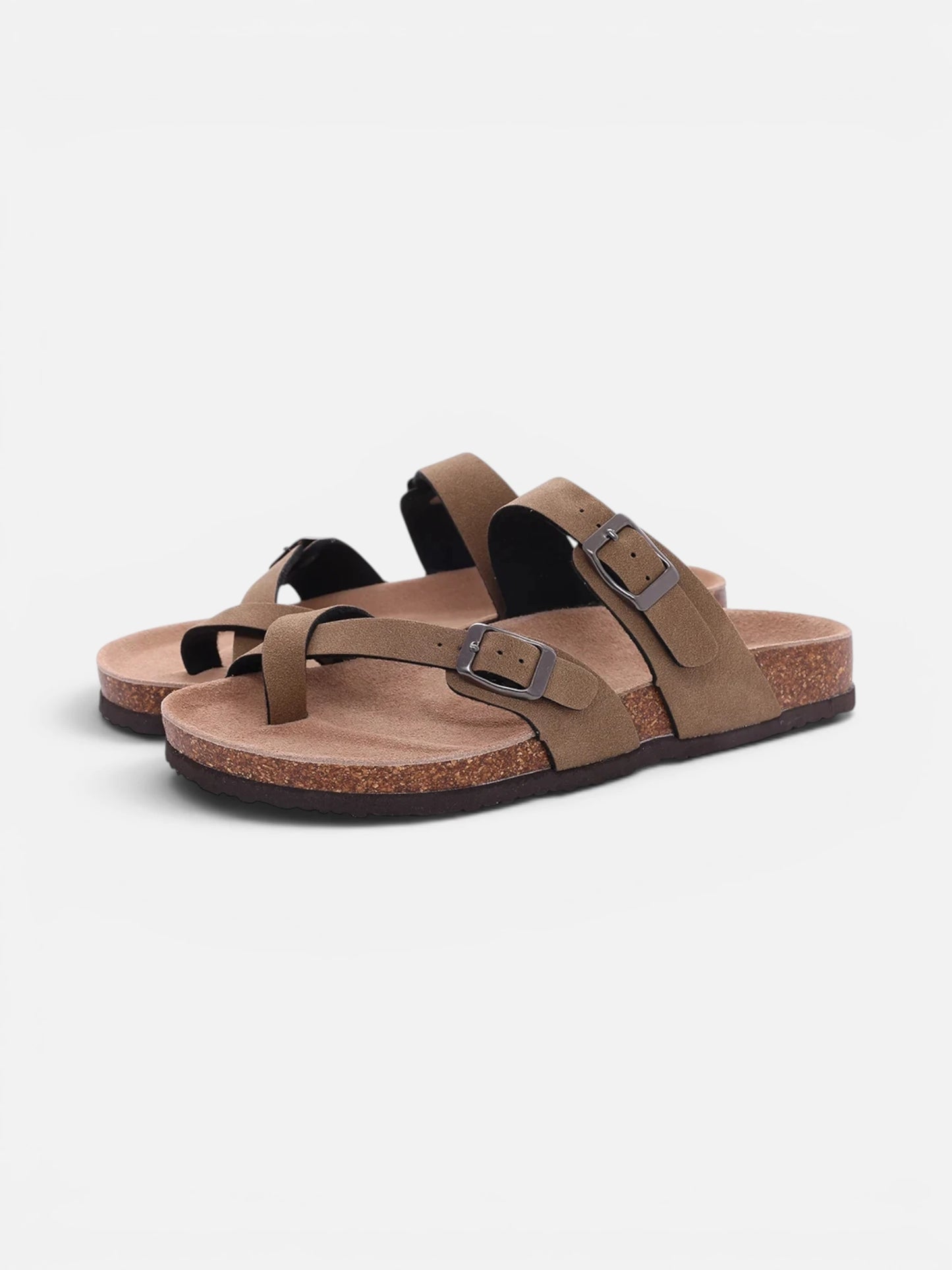 Montviro | Women’s Double Buckle Cork Sandals – Everyday Comfort Style