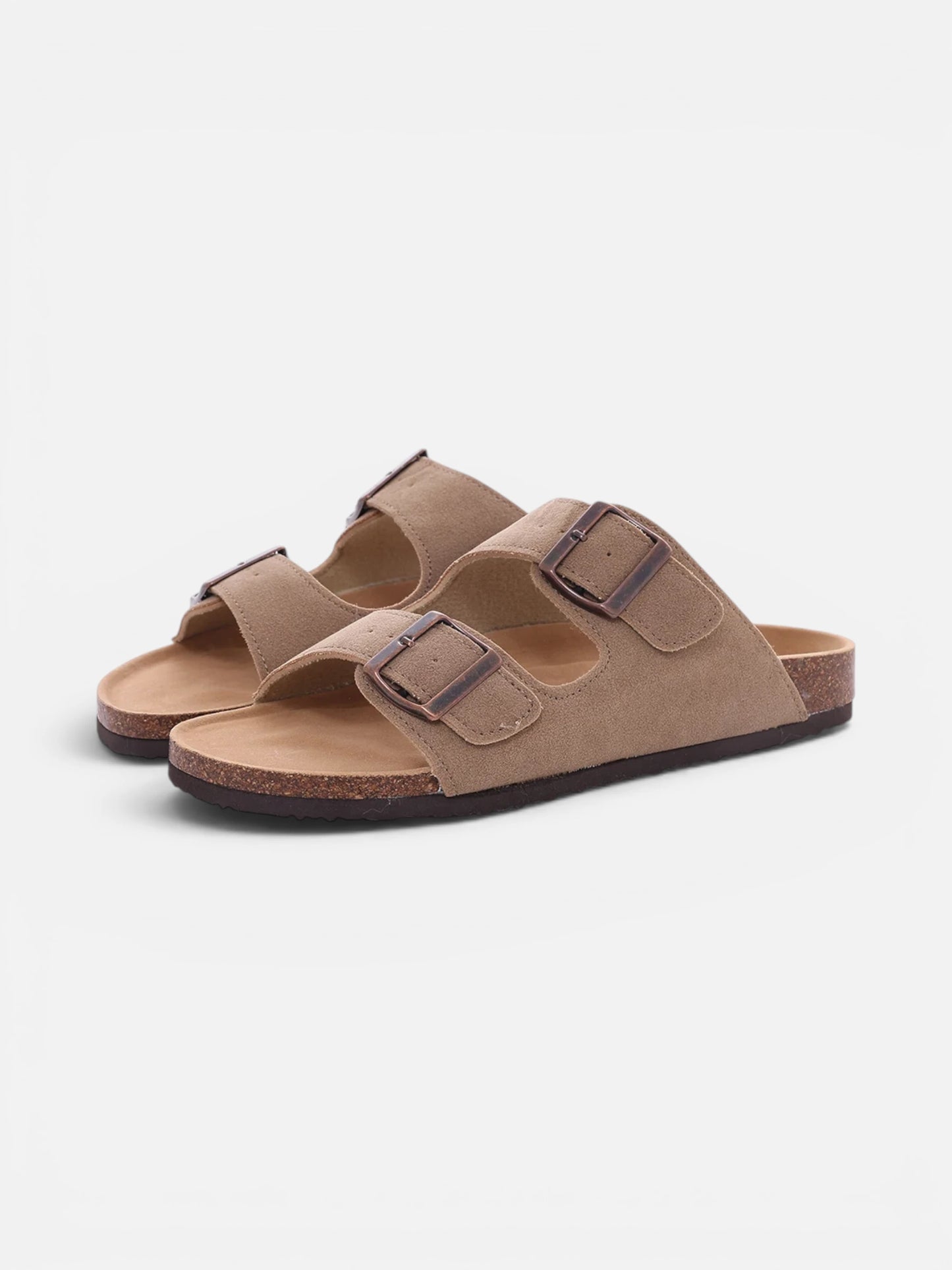 Montviro | Women’s Double Buckle Cork Sandals – Everyday Comfort Style