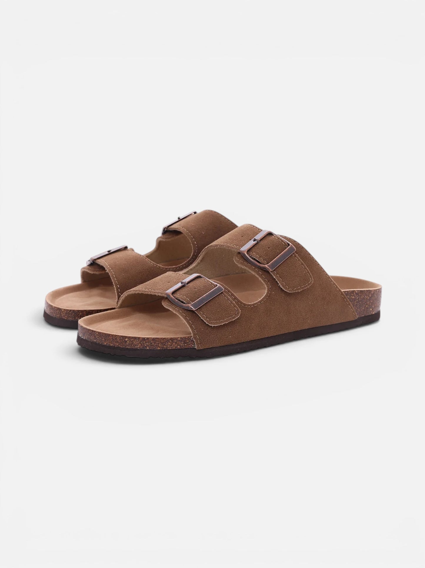 Montviro | Women’s Double Buckle Cork Sandals – Everyday Comfort Style