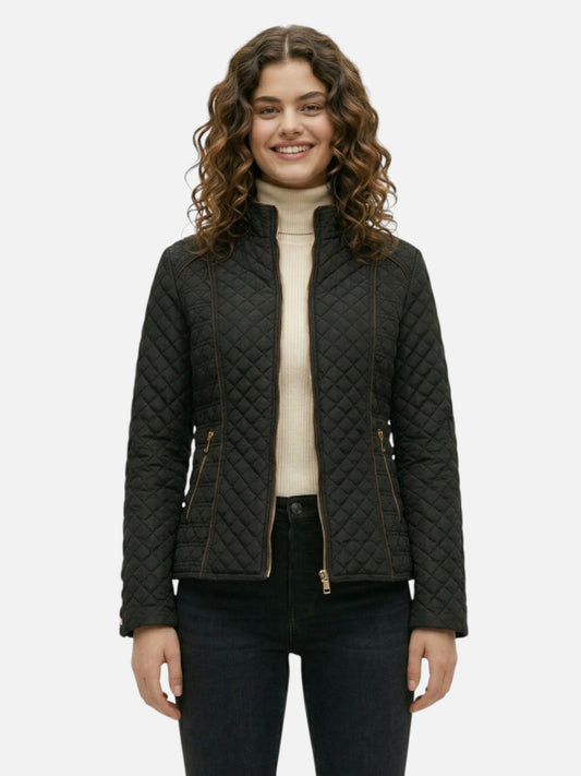 Montviro | Women’s Quilted Jacket – Structured Equestrian Eleganc