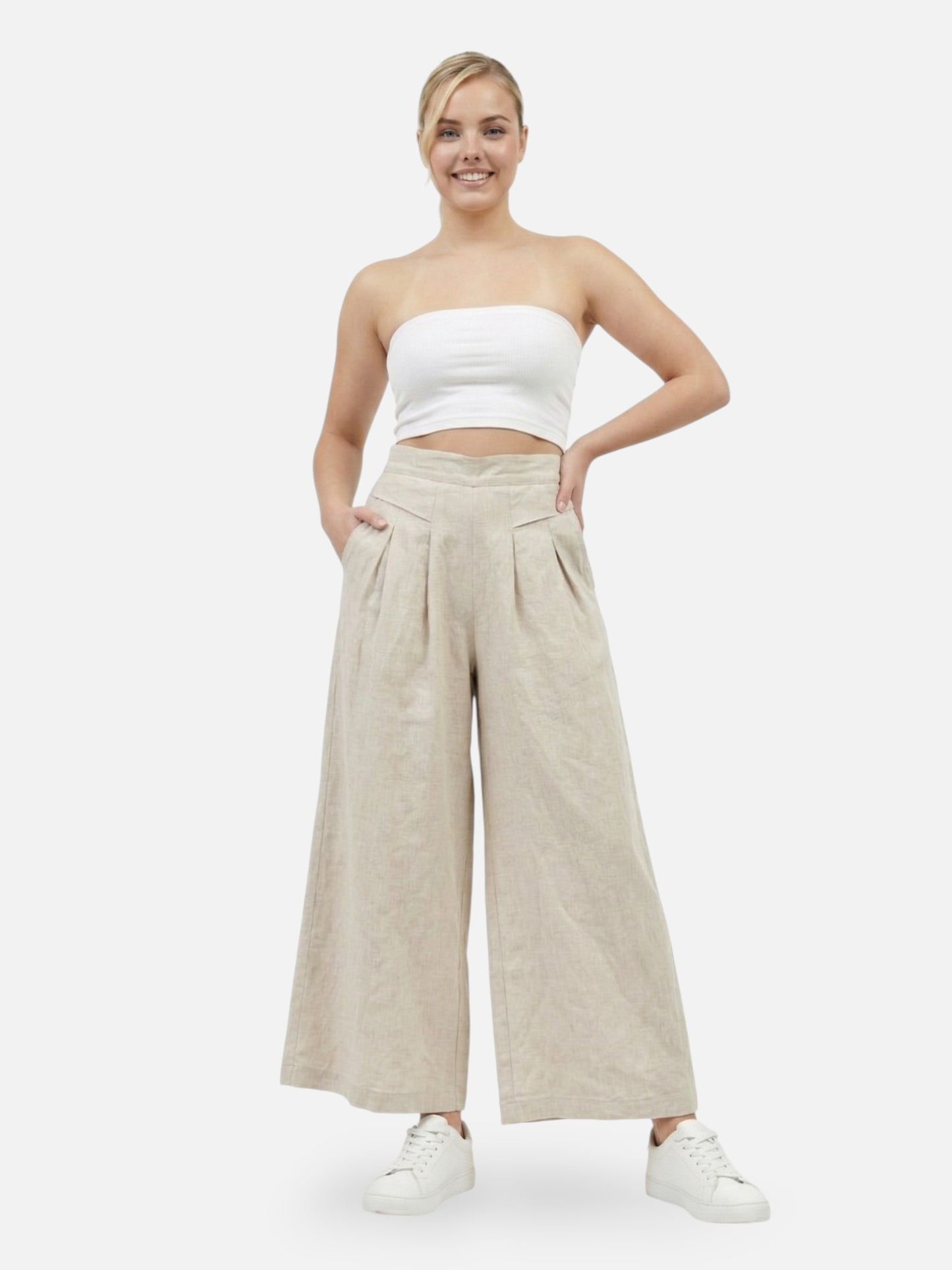 Montviro | Women’s High-Waist Wide-Leg Trousers – Fluid Elegance