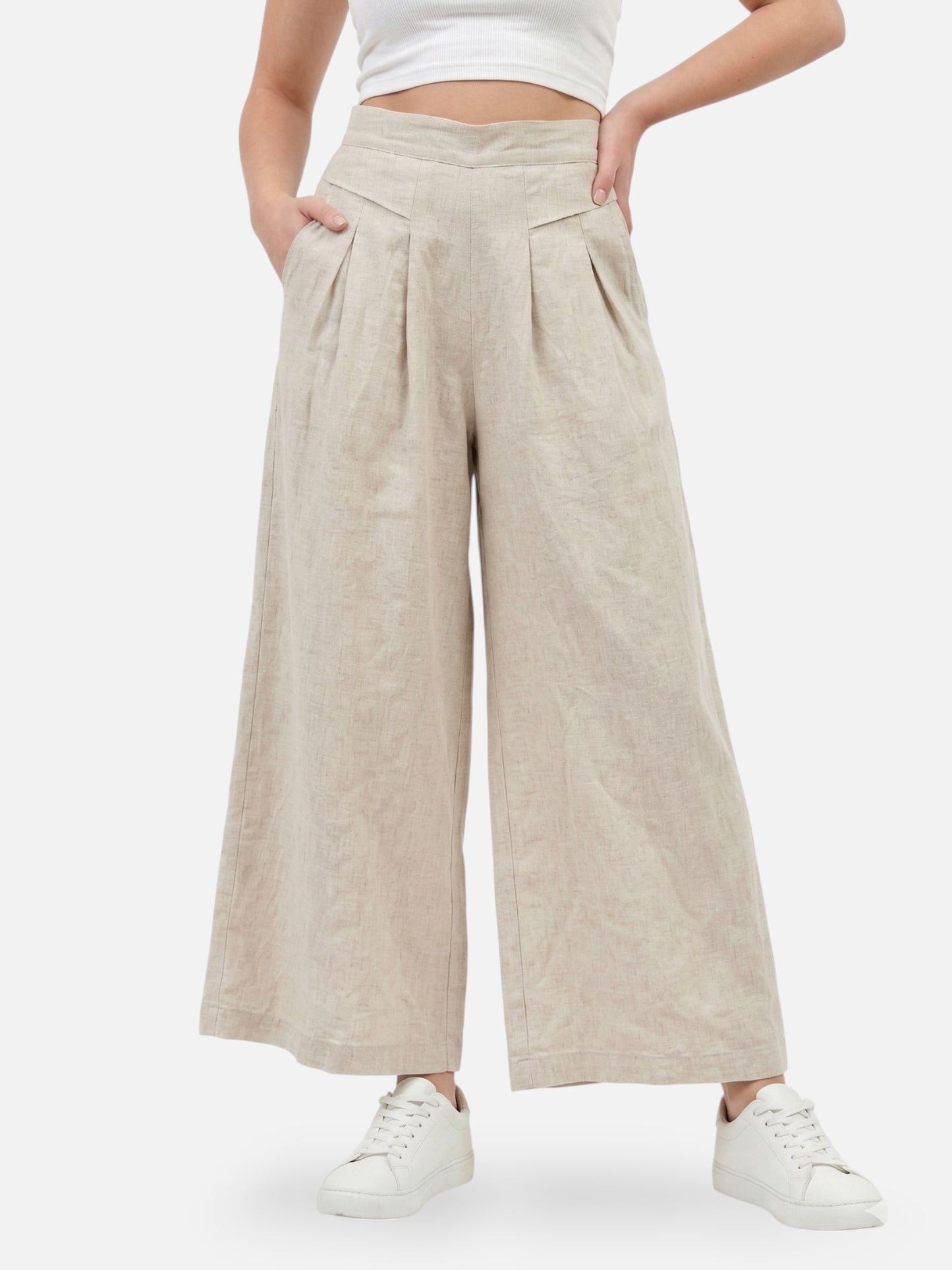 Montviro | Women’s High-Waist Wide-Leg Trousers – Fluid Elegance