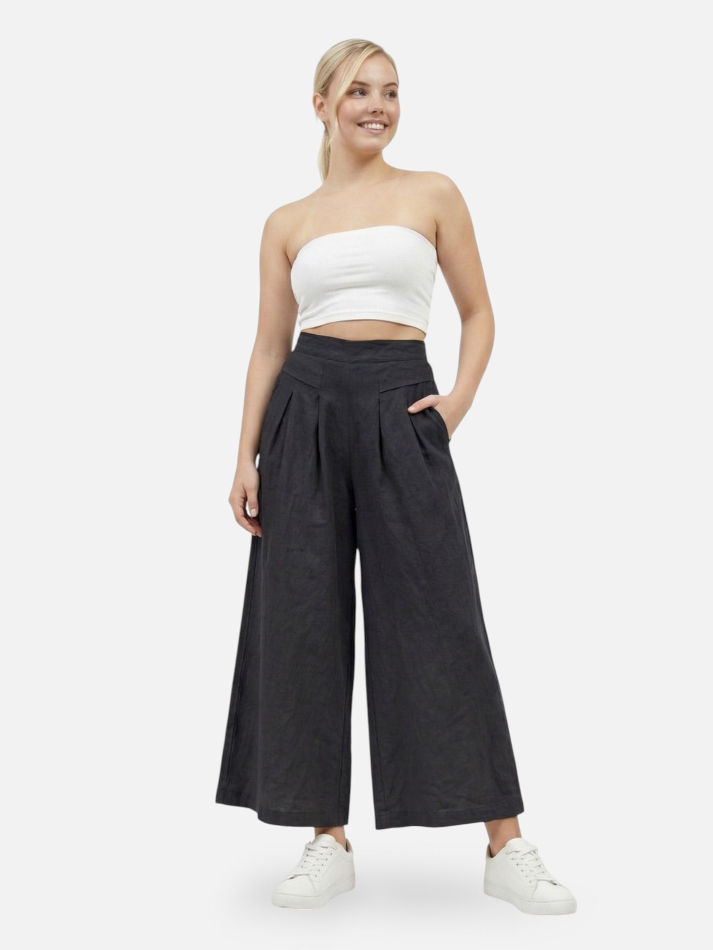 Montviro | Women’s High-Waist Wide-Leg Trousers – Fluid Elegance