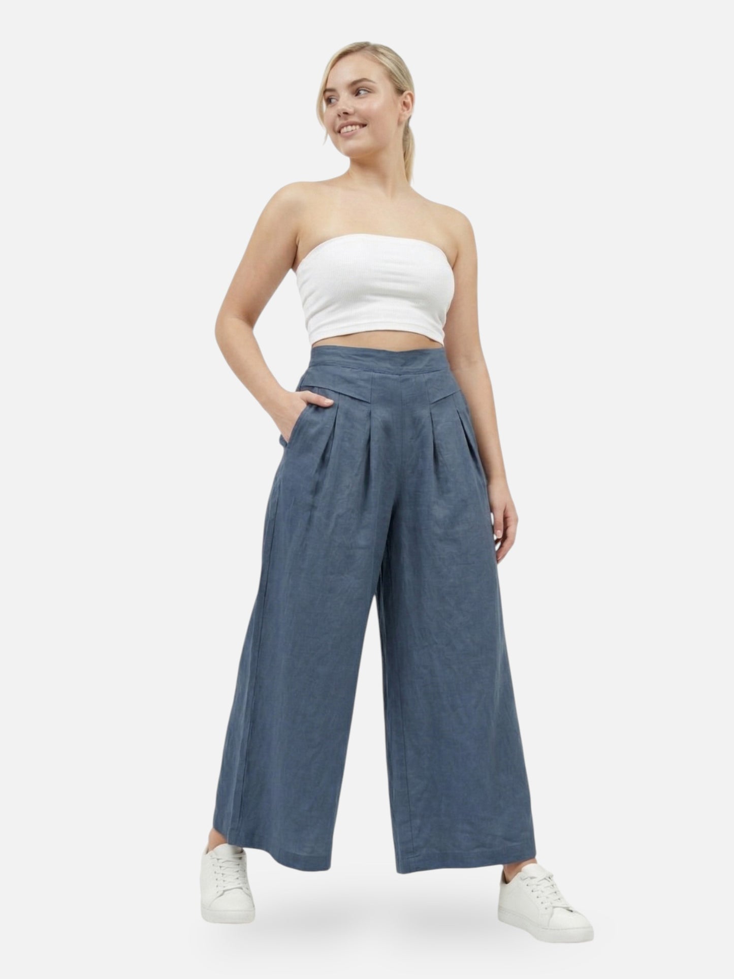 Montviro | Women’s High-Waist Wide-Leg Trousers – Fluid Elegance