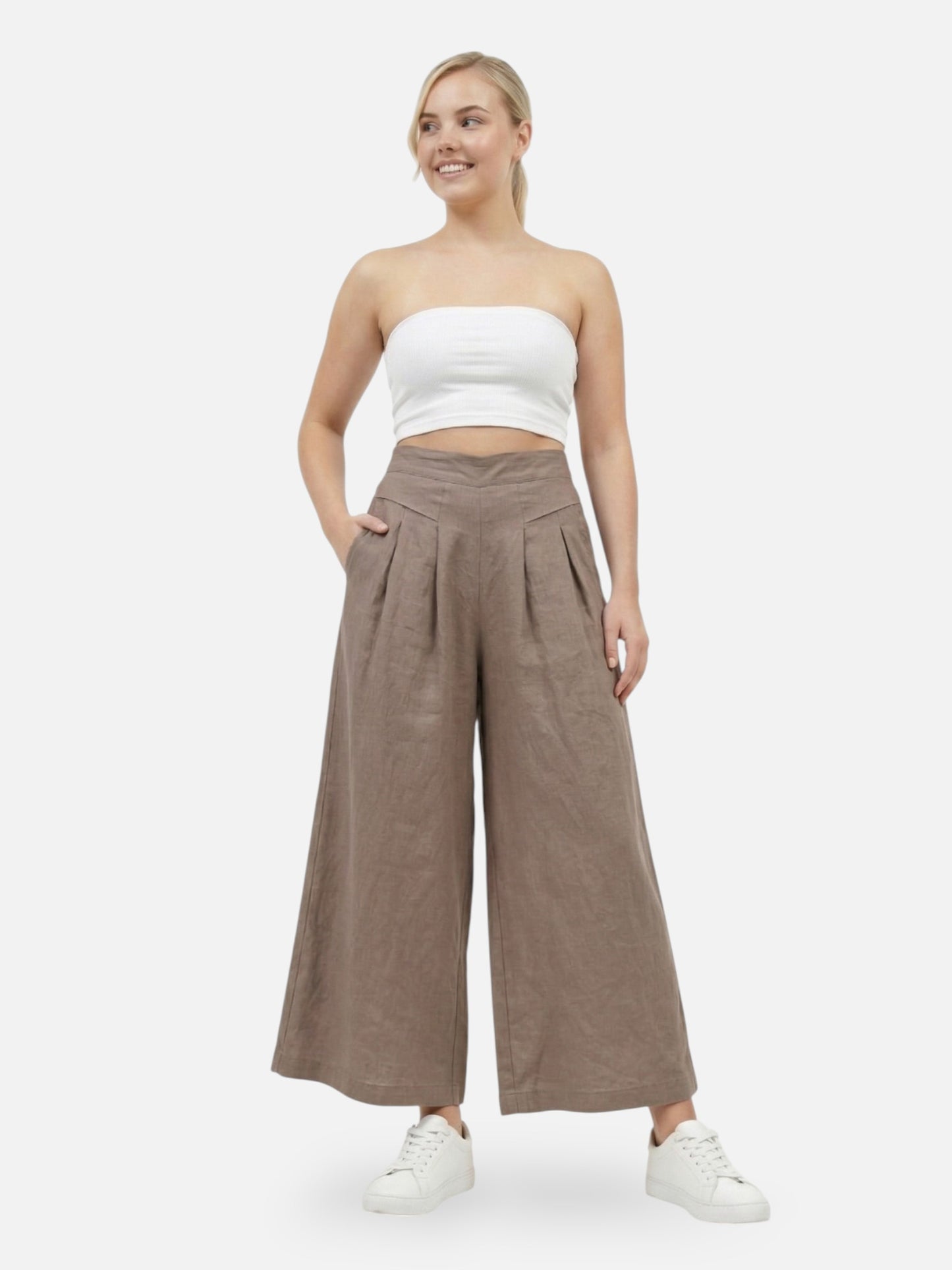 Montviro | Women’s High-Waist Wide-Leg Trousers – Fluid Elegance