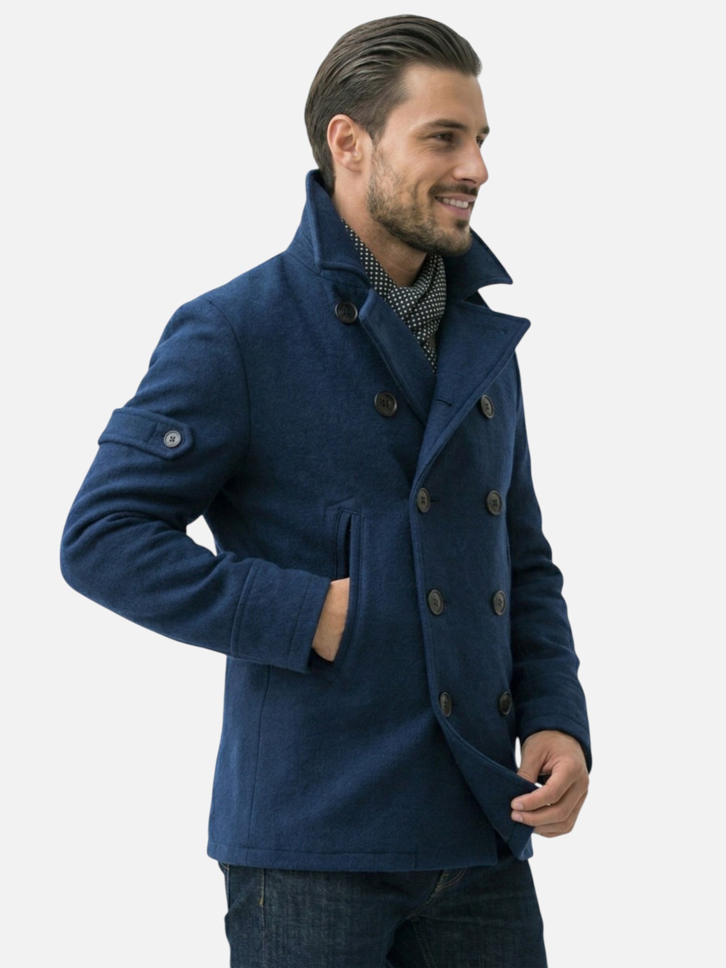 Montviro | Men’s Structured Overcoat – Classic Nautical Elegance