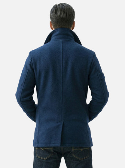 Montviro | Men’s Structured Overcoat – Classic Nautical Elegance
