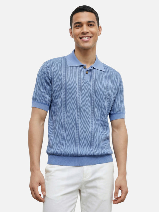Montviro | Men’s Knit Polo Shirt – Breathable Summer Elegance