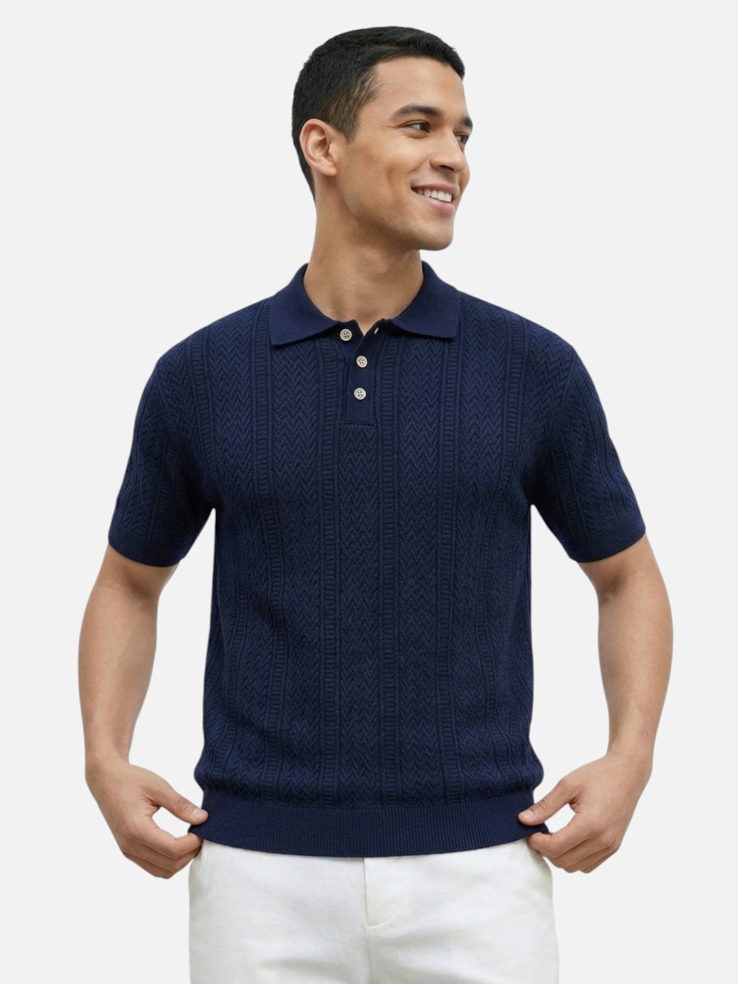 Montviro | Men’s Knit Polo Shirt – Breathable Summer Elegance