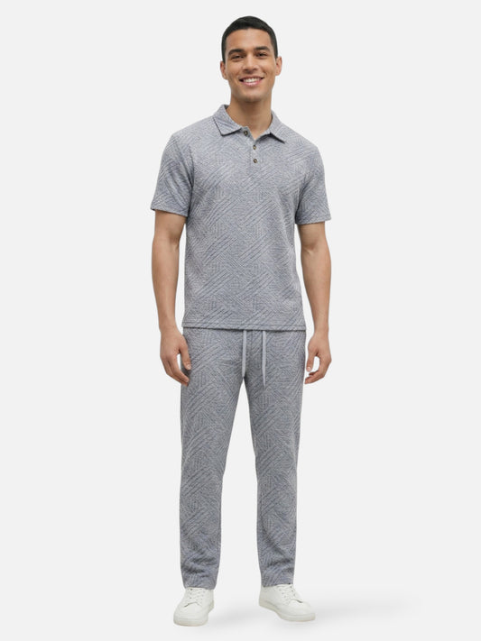 Montviro | Men’s Geometric Polo Set – Refined Co-Ord Style