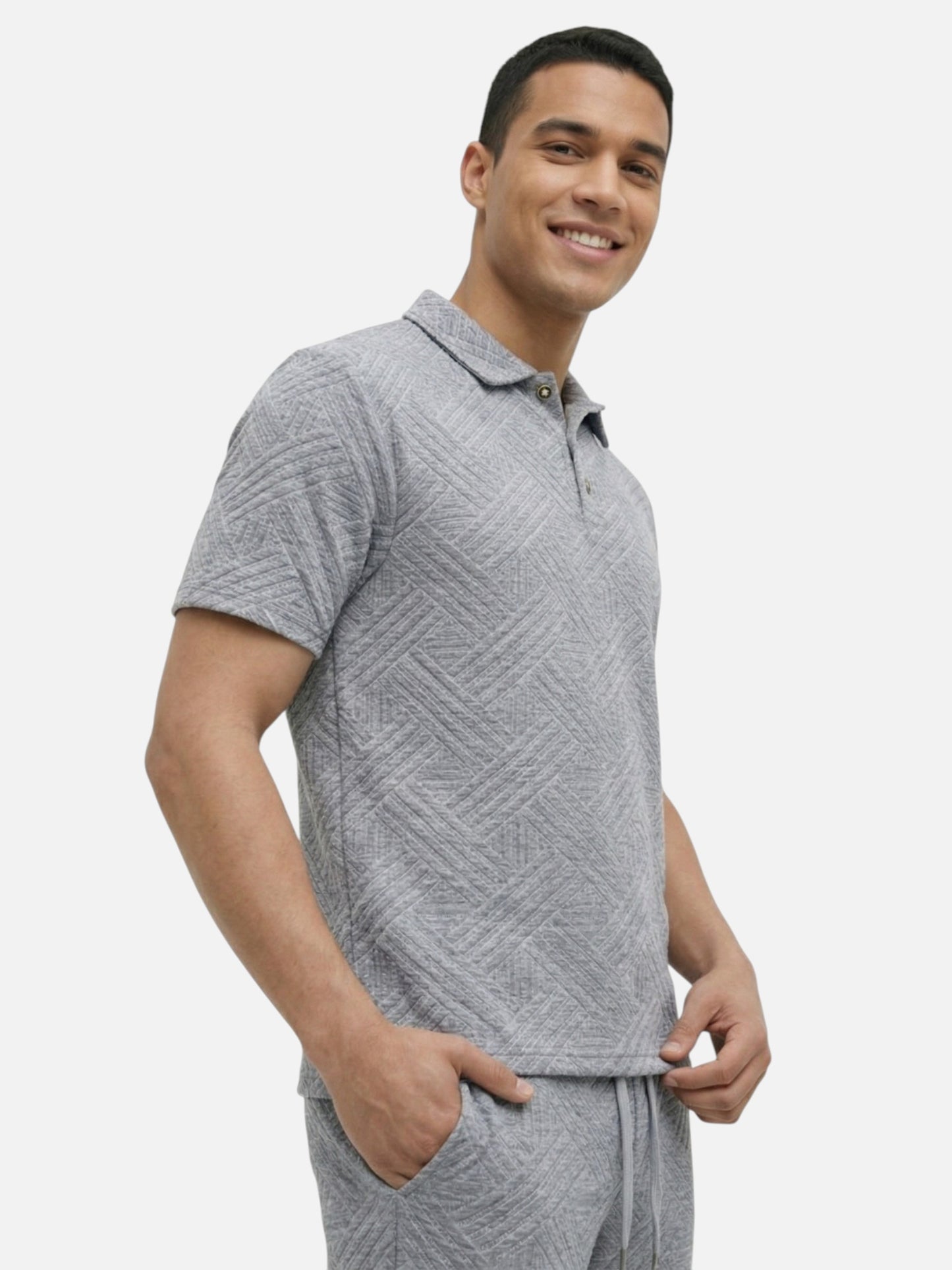 Montviro | Men’s Geometric Polo Set – Refined Co-Ord Style