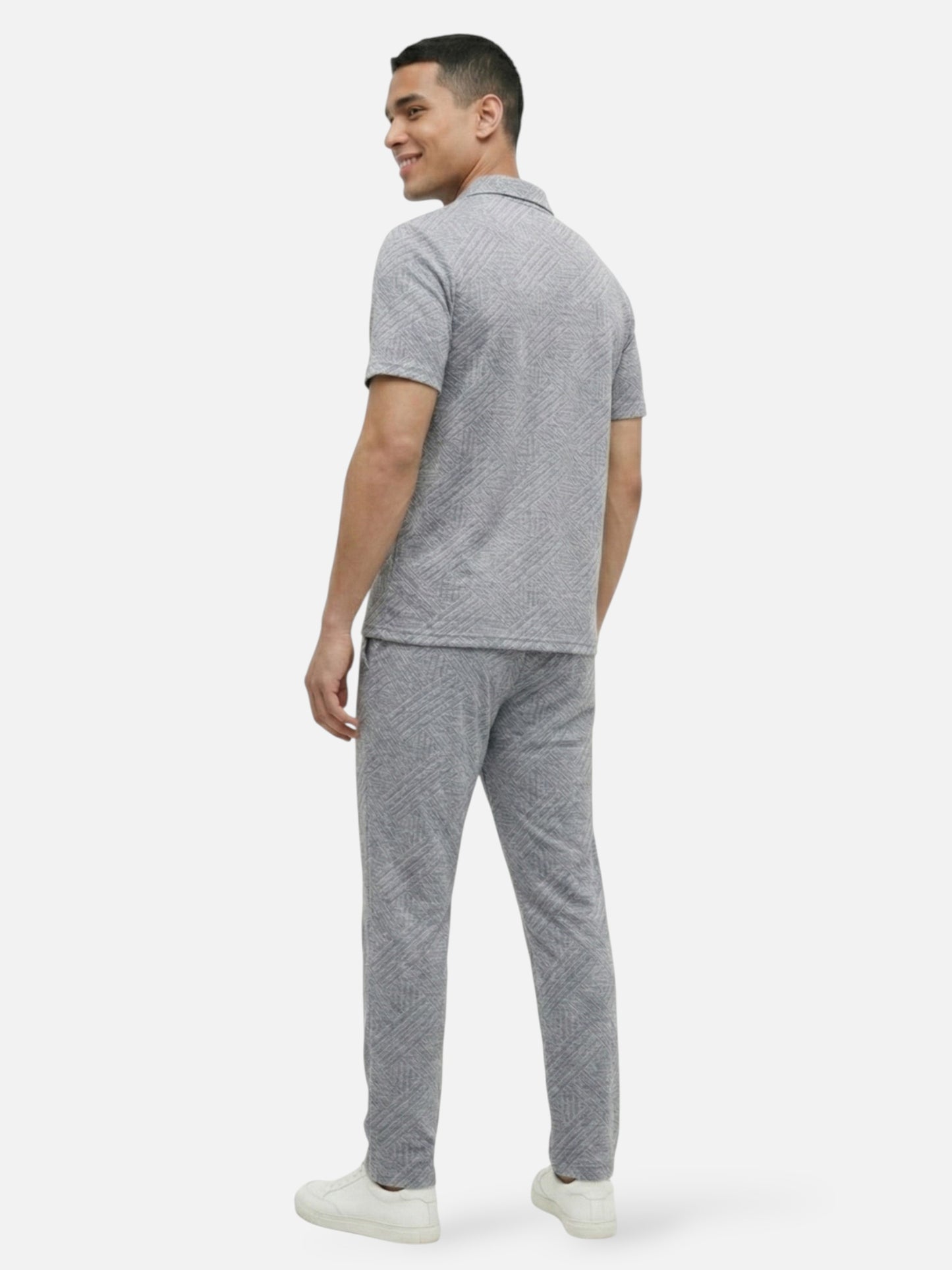 Montviro | Men’s Geometric Polo Set – Refined Co-Ord Style