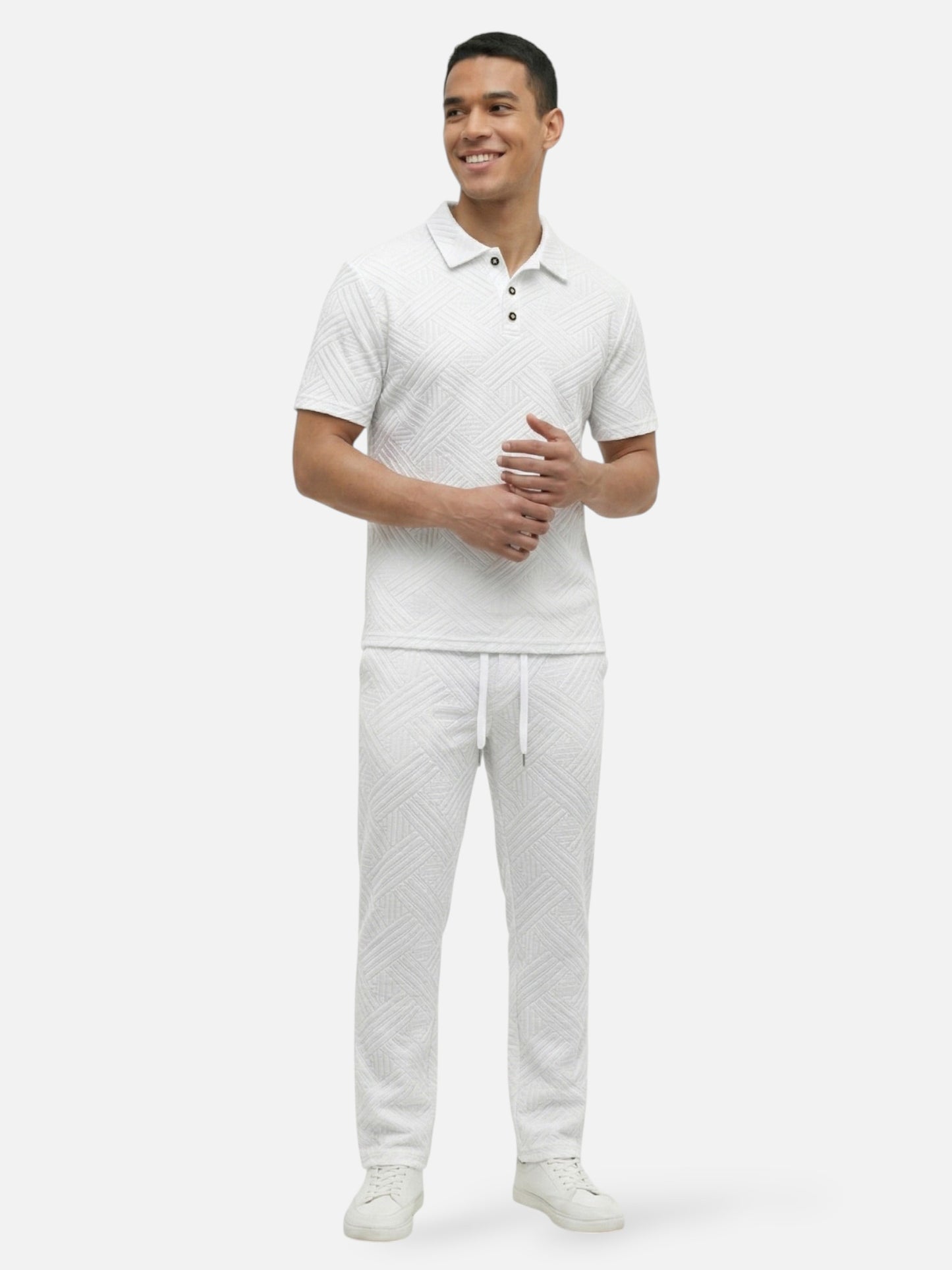 Montviro | Men’s Geometric Polo Set – Refined Co-Ord Style