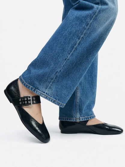 Montviro | Women’s Buckled Mary Jane Flats – Modern Edge