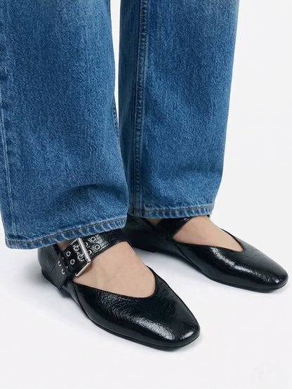 Montviro | Women’s Buckled Mary Jane Flats – Modern Edge